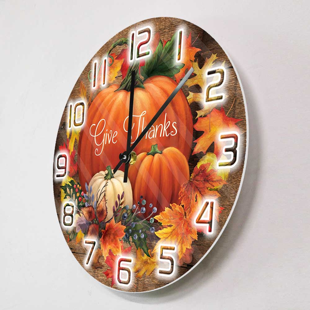 Give Thanks Blessed Wall Clock - Home Decor Design Ideas recension och pris