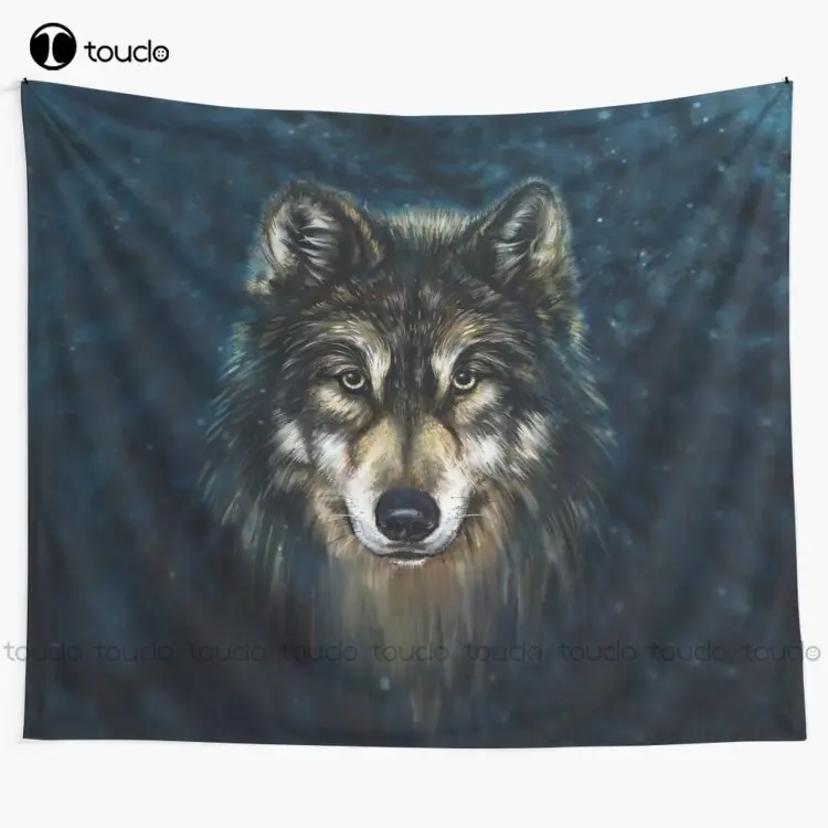 Artistic Wolf Face Tapestry Ta - Home Decor Website recension och pris