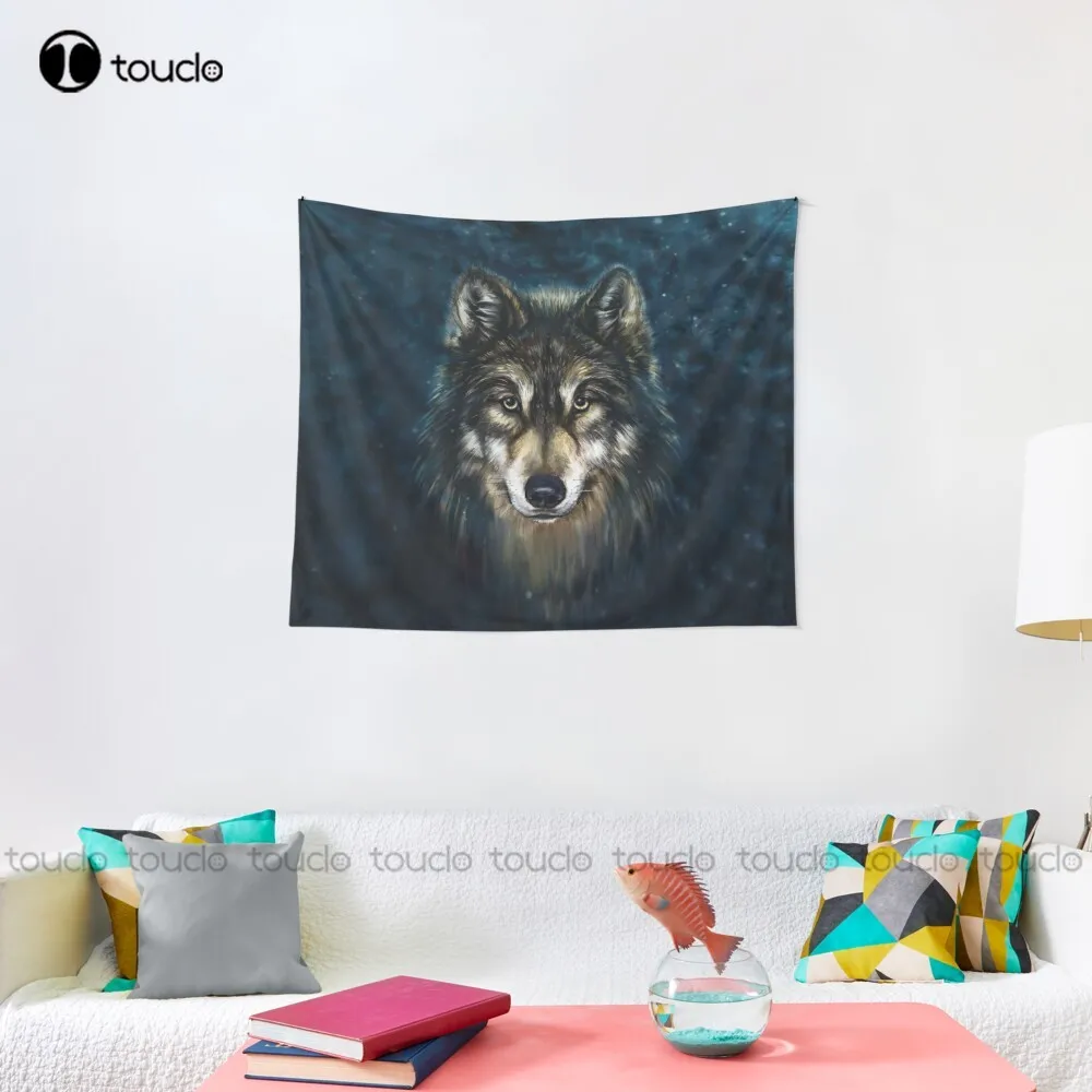 Artistic Wolf Face Tapestry Ta - Home Decor Website recension och pris