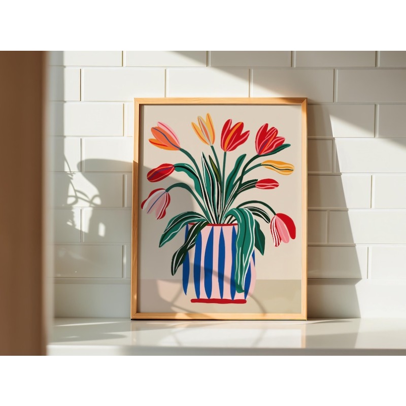 2pcs Tulip Flowers Canvas Wall - Home Decor Youtube recension och pris
