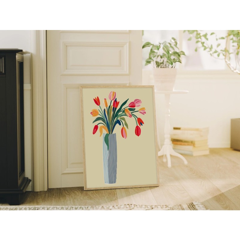 2pcs Tulip Flowers Canvas Wall - Home Decor Youtube recension och pris