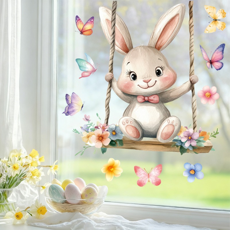Easter Swing Rabbit Static Win - Home Decor Vinyl Flooring recension och pris