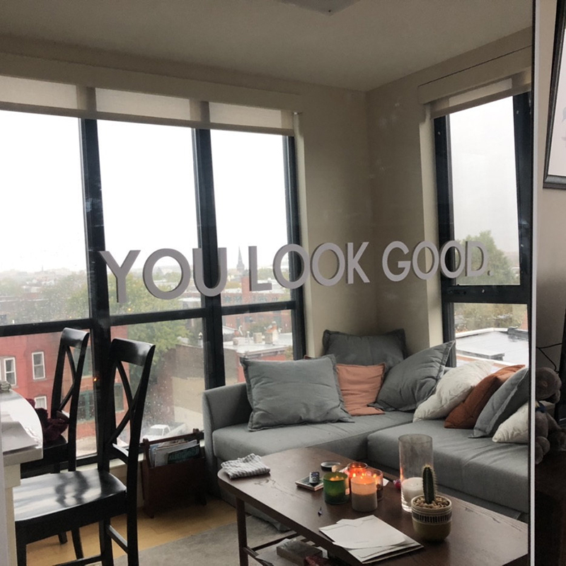 You Look Good Mirror Wall Stic - Home Decor Vinyl Flooring recension och pris