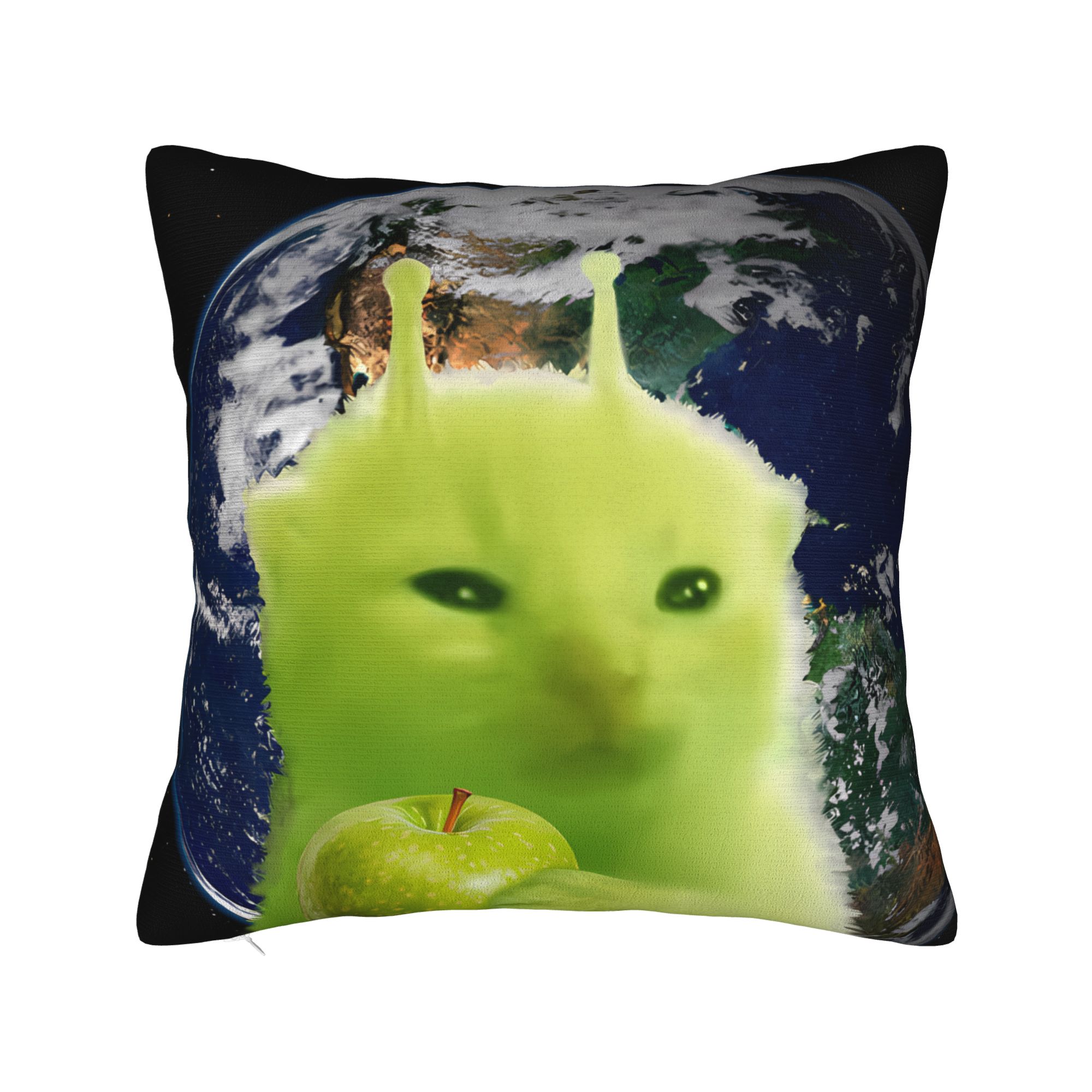 Green Alien Cat Meme Pillow Co - Home Decor Design Ideas recension och pris