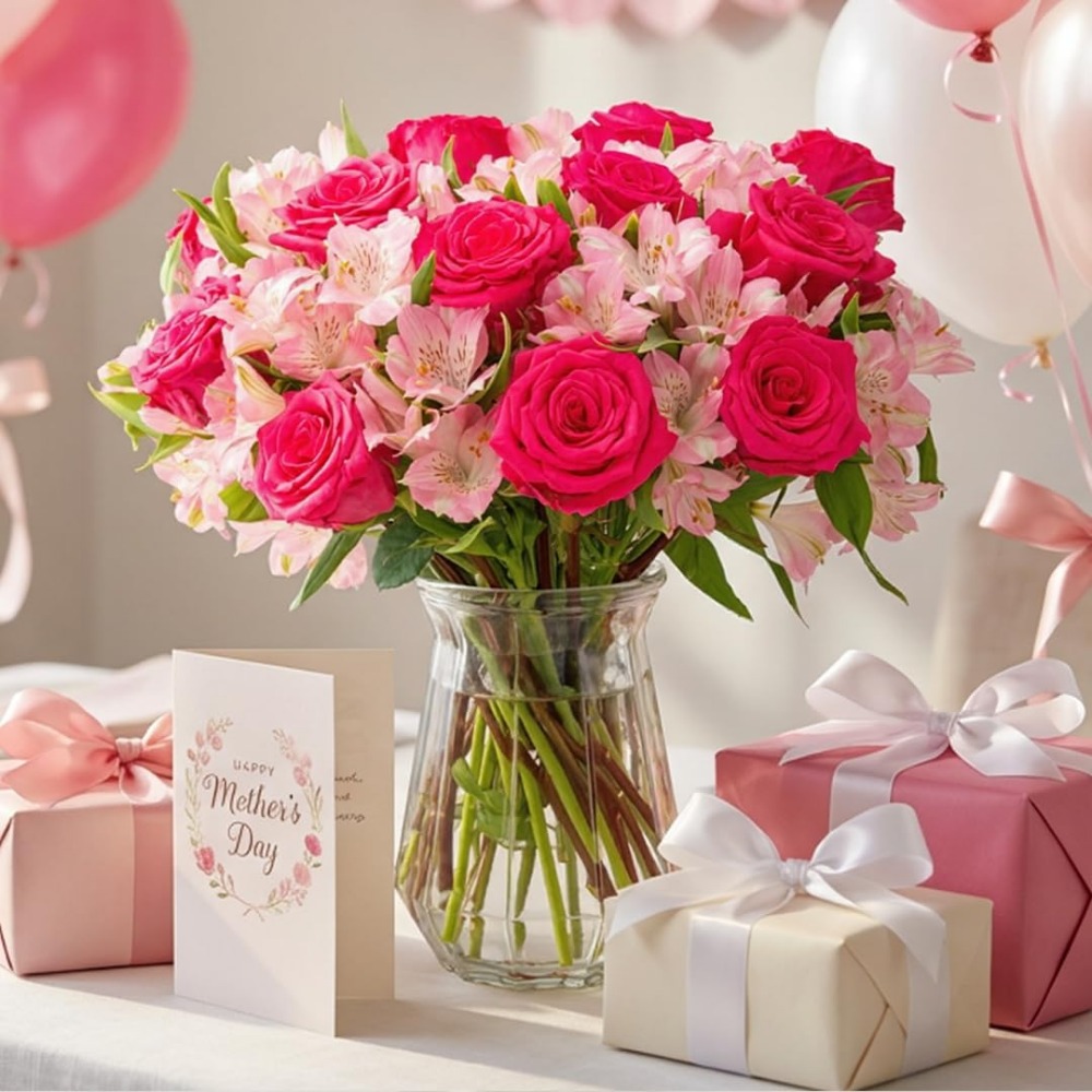 Elegant Rose and Alstroemeria  - Home Decor Tulip recension och pris
