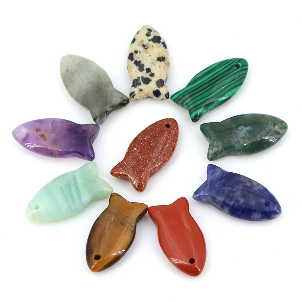 Cute Fish Beads Natural Stone  - Home Decor Glass recension och pris